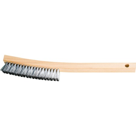 Curved Handle Platers Brush - 3 Rows, .005 CS Wire